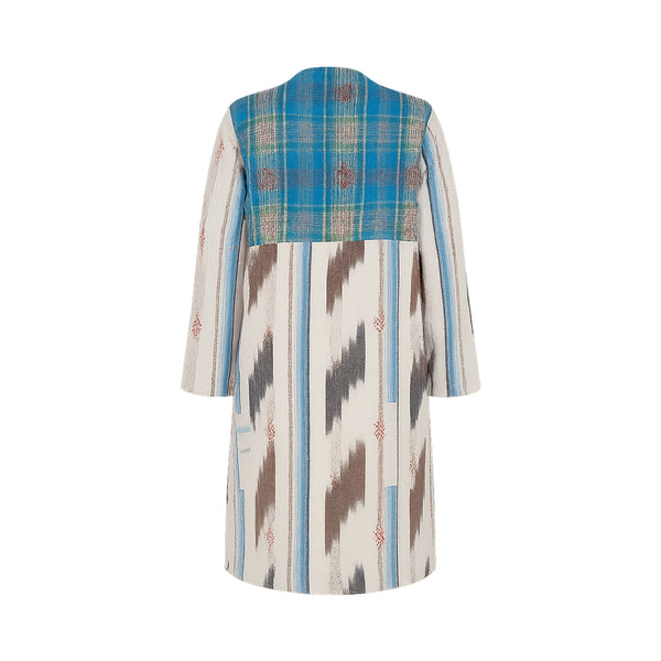 Leila Coat - The Striped Horizon - XL — back