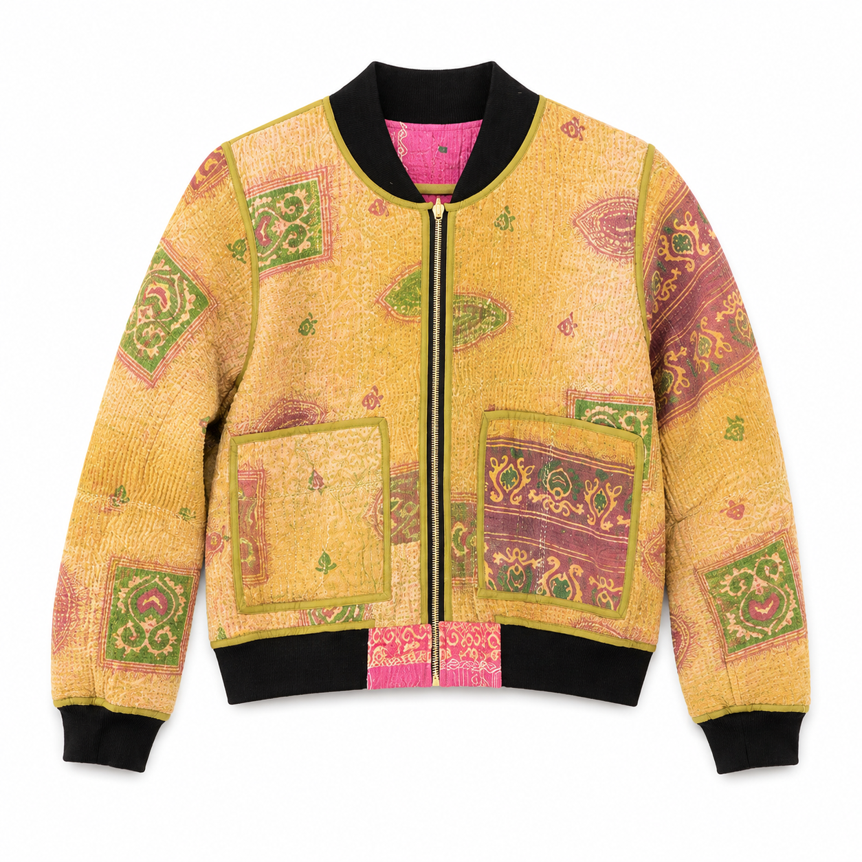 Shabana Reversible Kantha Bomber - XS