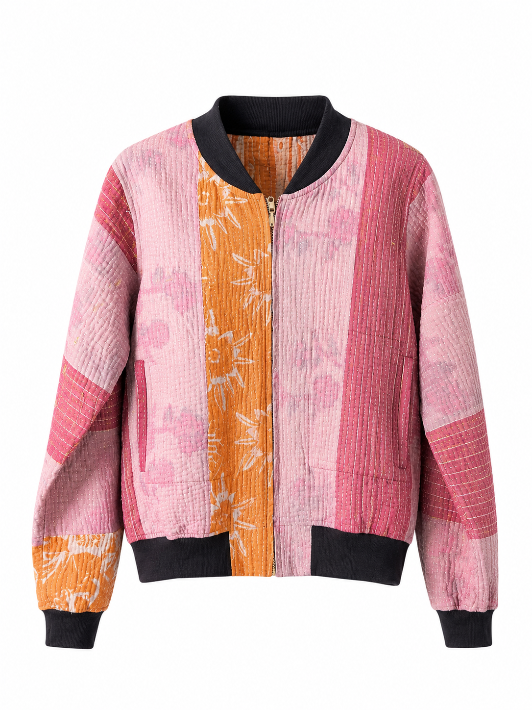 Zennat Reversible Kantha Bomber - M