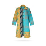 Leila Coat - The Peacock Plaid - M — front 1