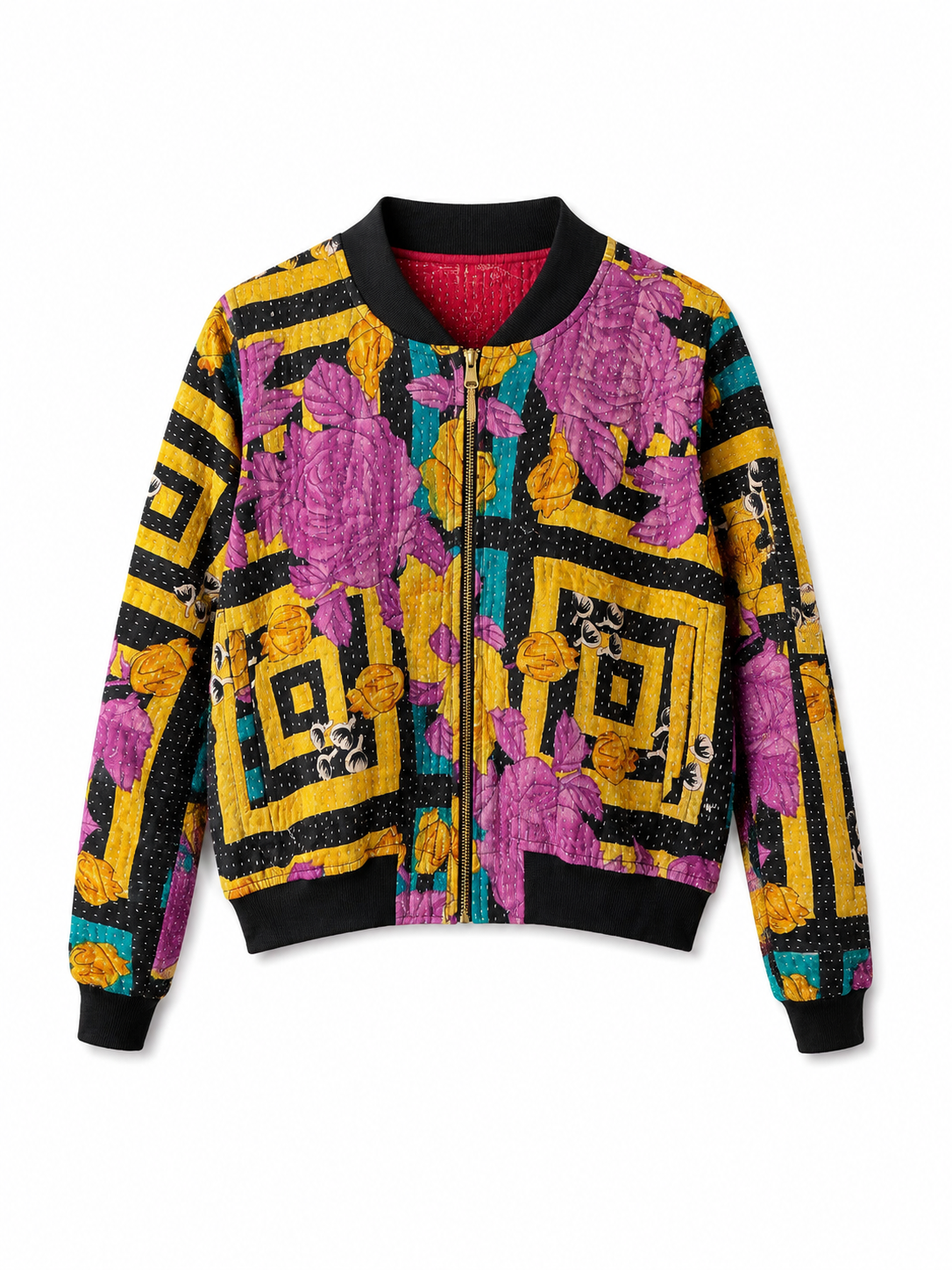 Parveen Reversible Kantha Bomber - M