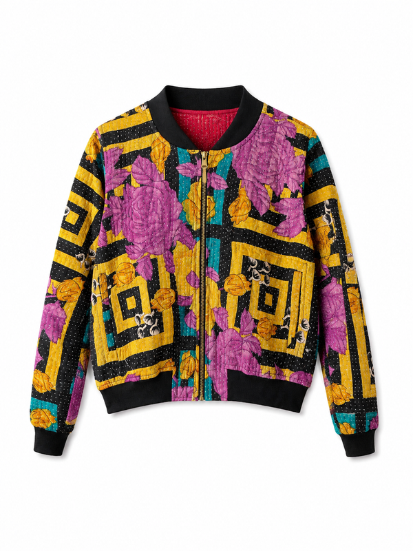 Parveen Reversible Kantha Bomber - M