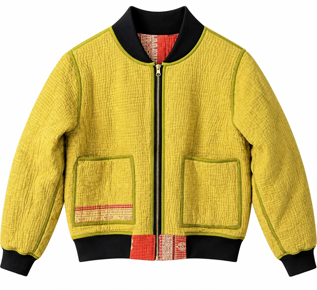 Nadia Reversible Kantha Bomber - S