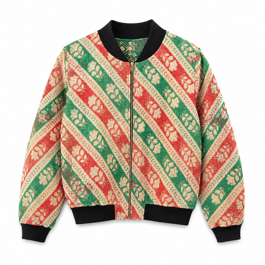 Yasmin Reversible Kantha Bomber - L