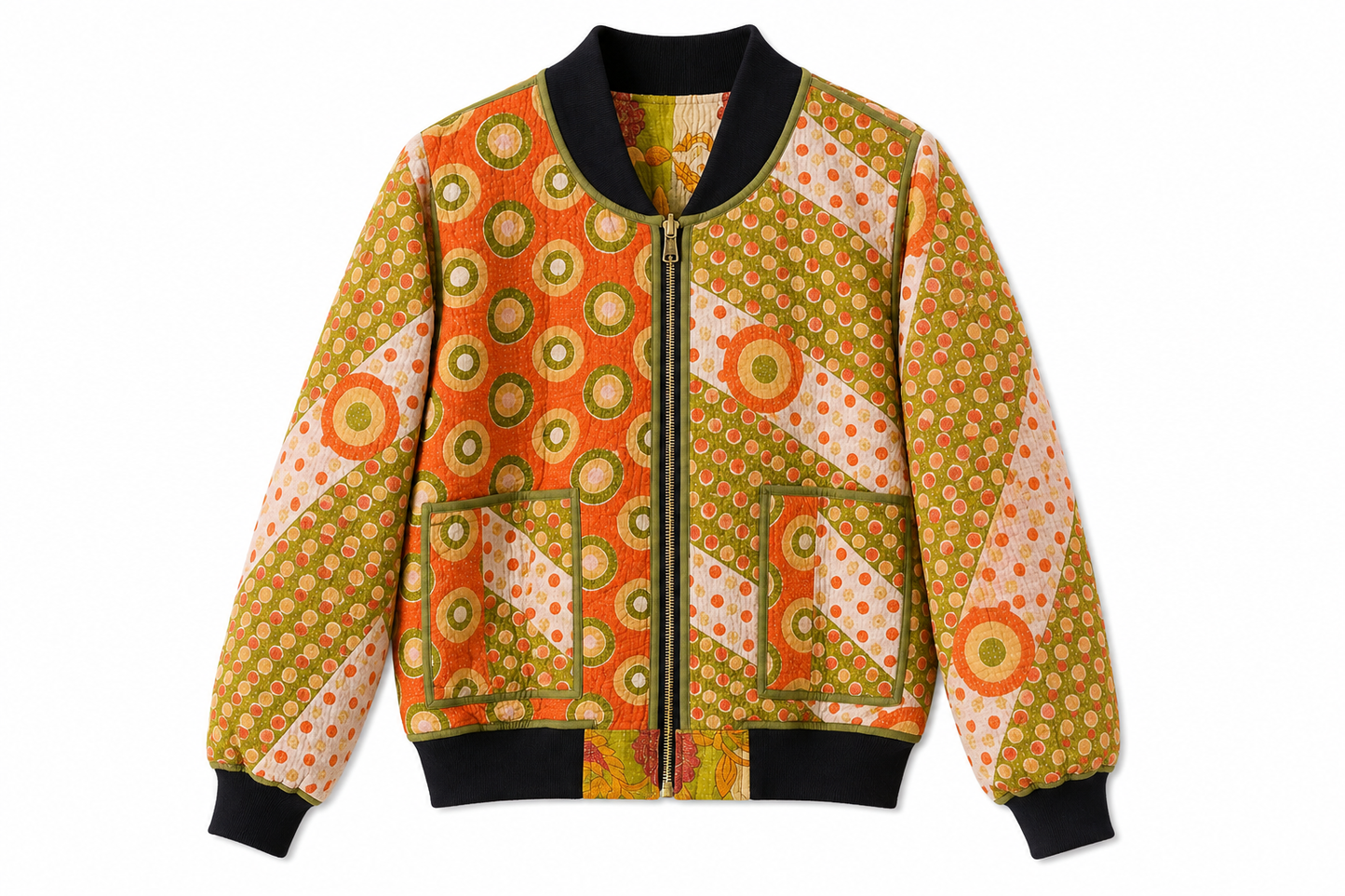 Reshma Reversible Kantha Bomber - L