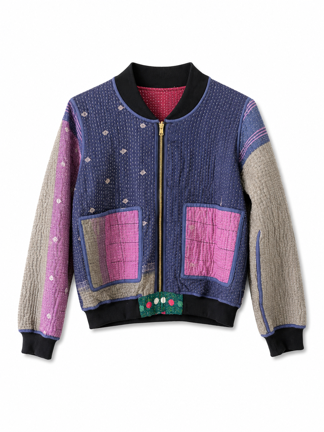 Tania Reversible Kantha Bomber - L