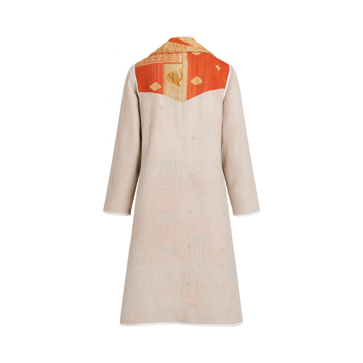 Leila Coat - The Crimson Blossom - S — reversible side, back