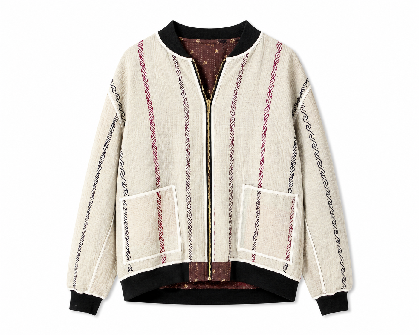 MEN'S Reversible Kantha Bomber - Reza - XXL
