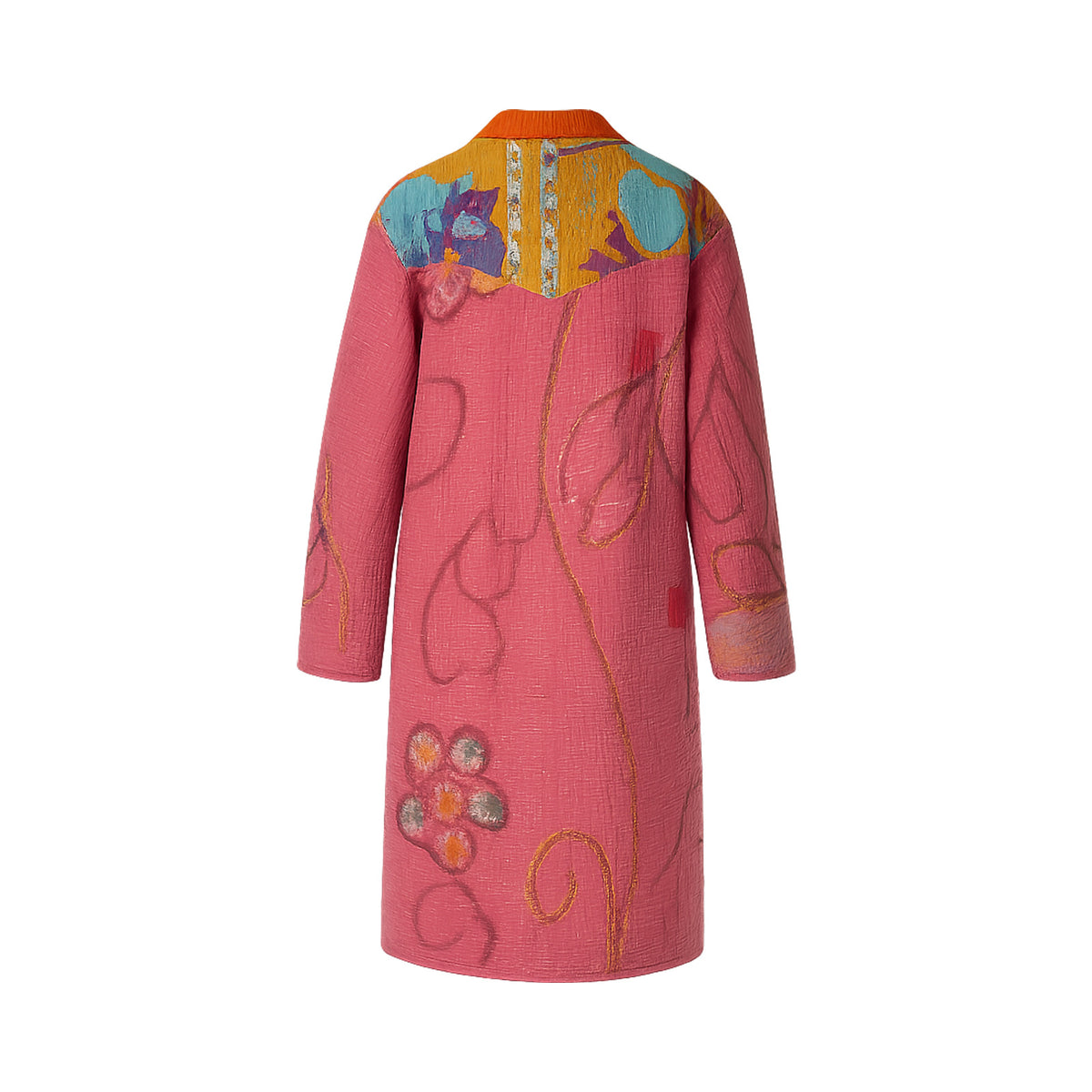 Leila Coat - The Patchwork Odyssey - XXL — reversible side, back