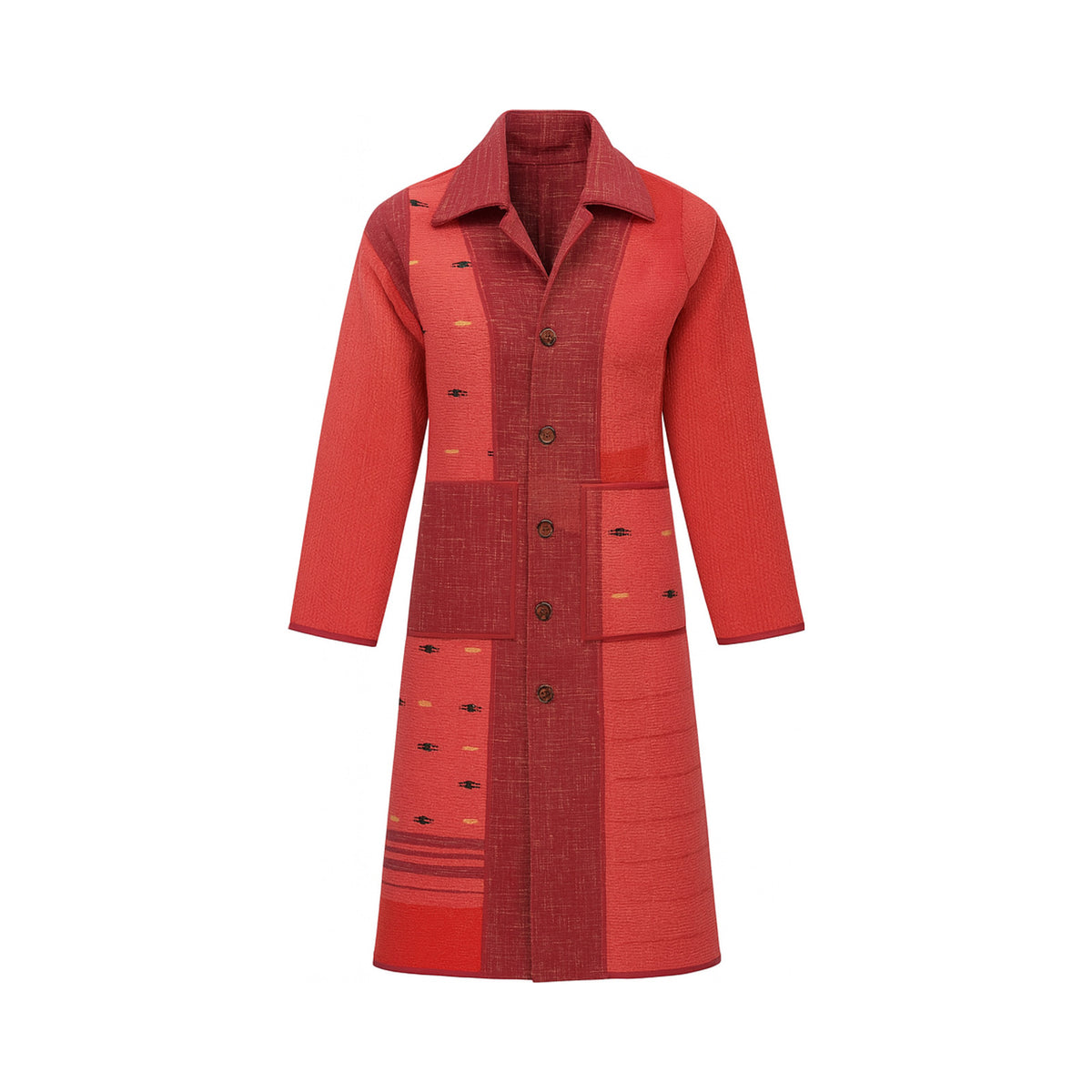 Leila Coat - The Raspberry Stitch - M — reversible side, front