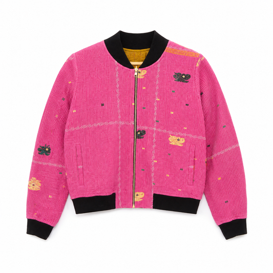 Shabana Reversible Kantha Bomber - XS