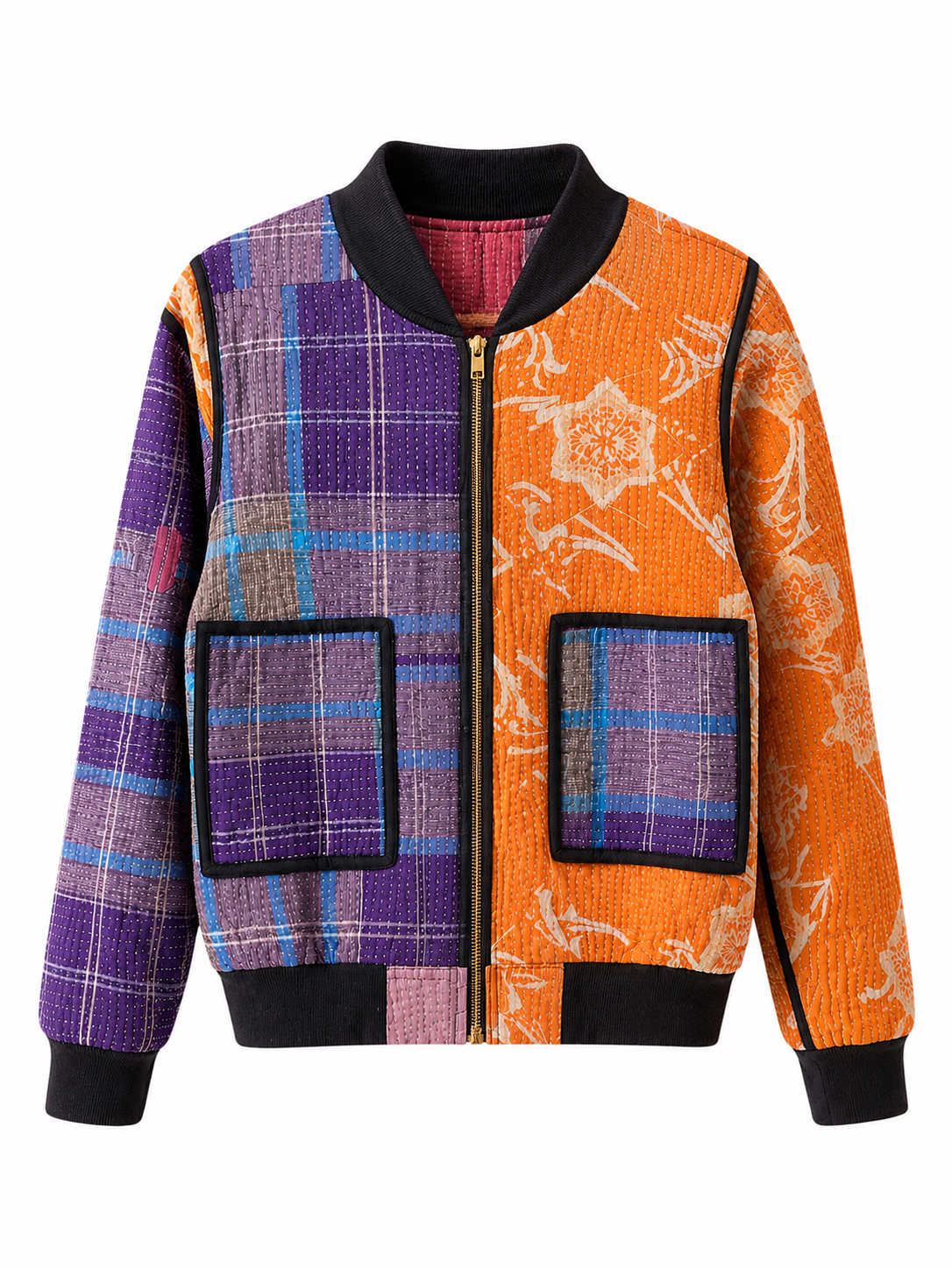 Zennat Reversible Kantha Bomber - M