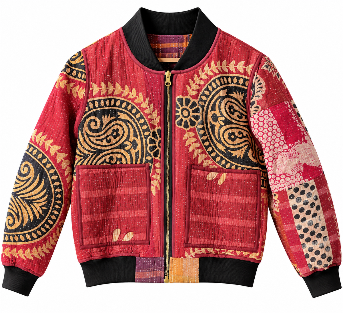 Rania Reversible Kantha Bomber - XS