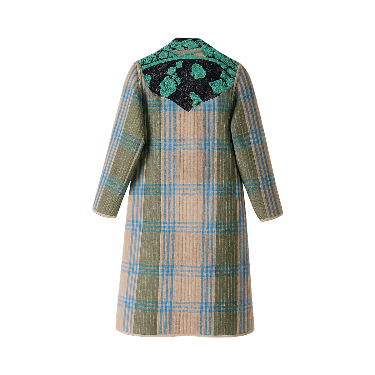 Leila Coat - The Emerald Blossom - S — reversible side, back