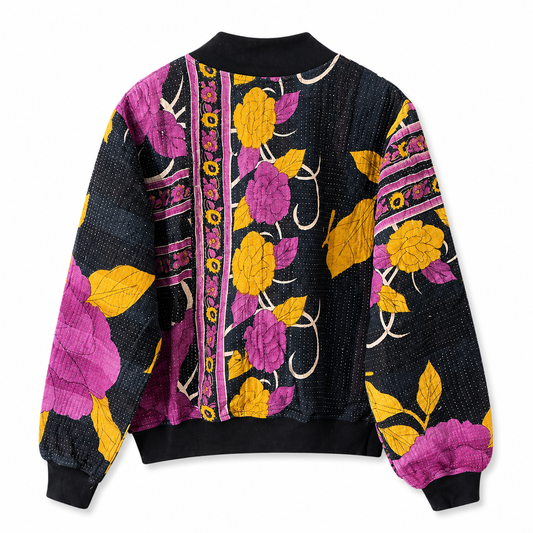 Monica Reversible Kantha Bomber - XL