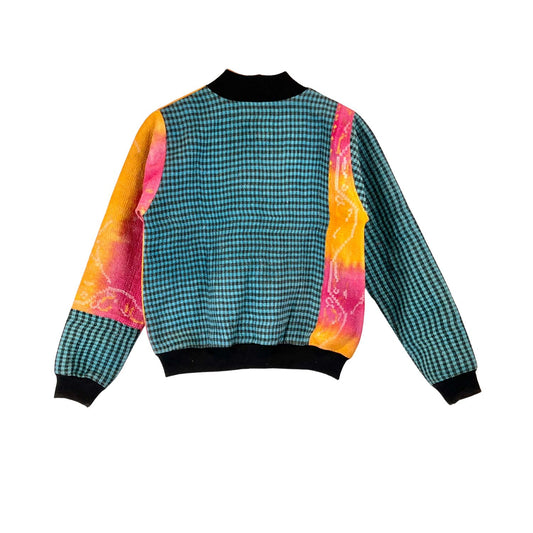 Sophia Reversible Kantha Bomber - Amber Transition Fusion - XS