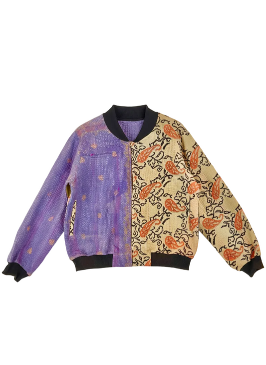 Sophia Reversible Kantha Bomber - Autumn Traditions - XL