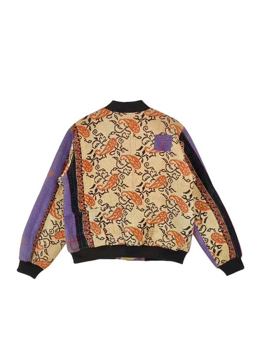 Sophia Reversible Kantha Bomber - Autumn Traditions - XL