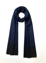 Cashmere Scarf - Blue Stripes 1