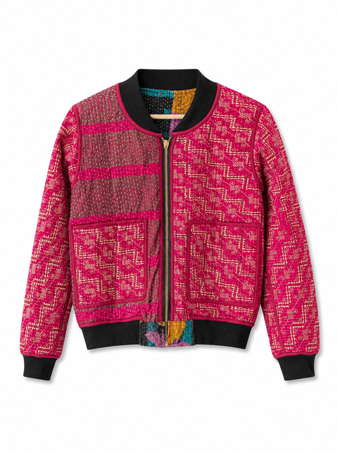 Parveen Reversible Kantha Bomber - M