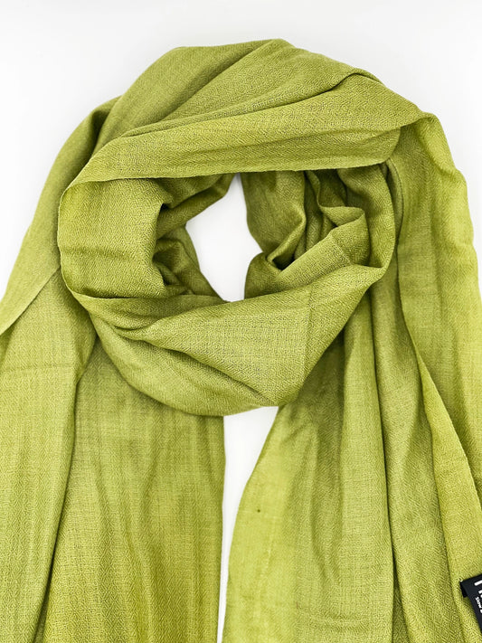 Cashmere Scarf - LIME GREEN