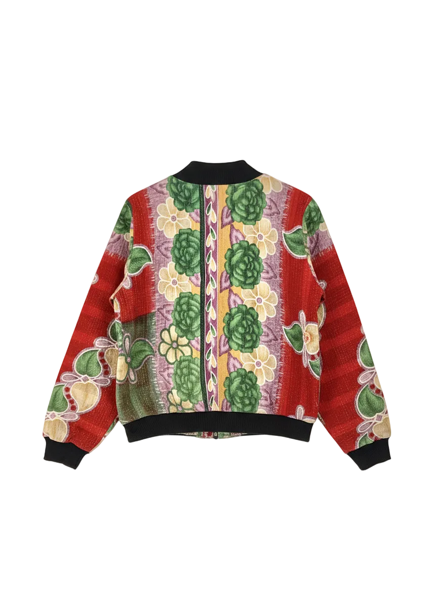 Sophia Reversible Kantha Bomber - Cornucopia Celebration - M