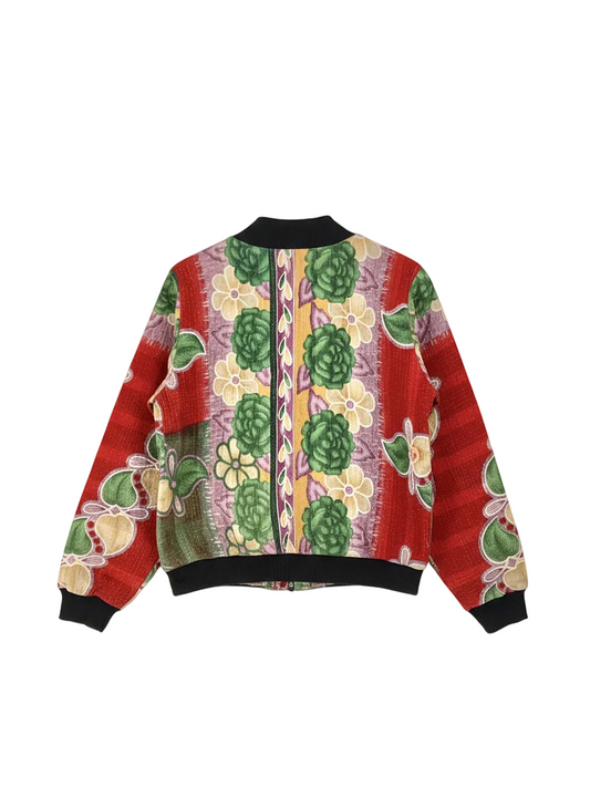 Sophia Reversible Kantha Bomber - Cornucopia Celebration - M