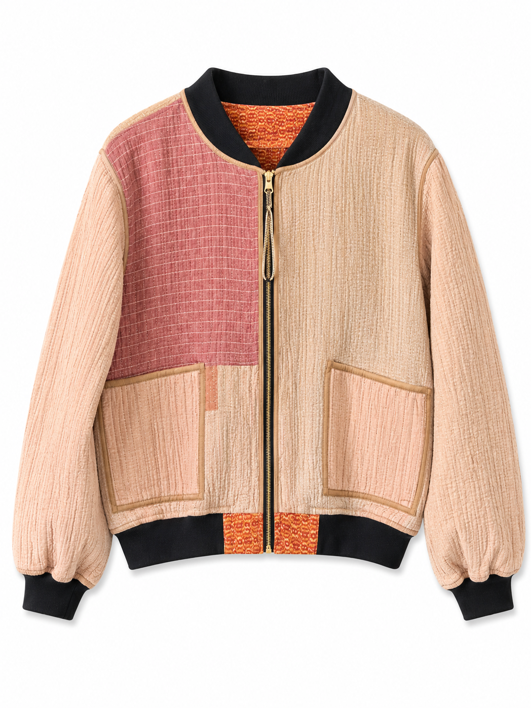 Sanjida Reversible Kantha Bomber - XXL