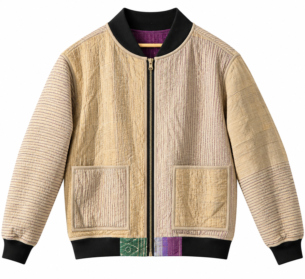 MEN'S Reversible Kantha Bomber - Hamza - L