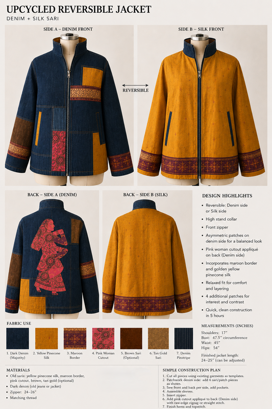 Uma's Bespoke Reversible Sari Jackets