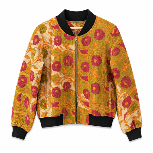 Reshma Reversible Kantha Bomber - L