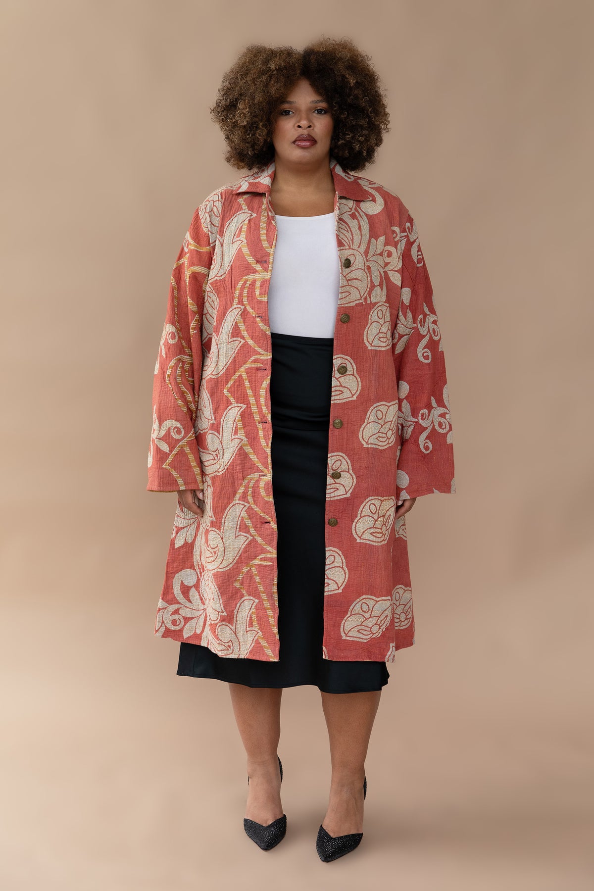 Leila Coat - The Floral Reverie - XXL