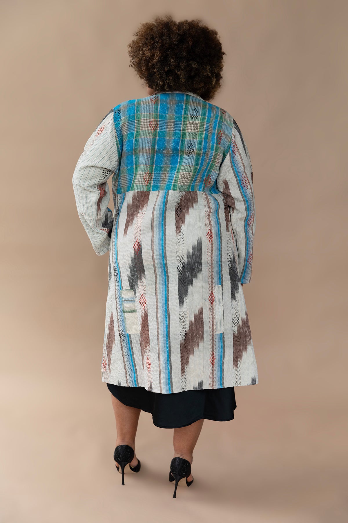 Leila Coat - The Striped Horizon - XL