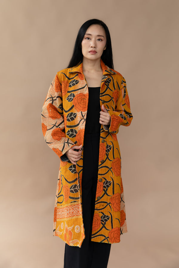 Leila Coat - The Saffron Bloom - L