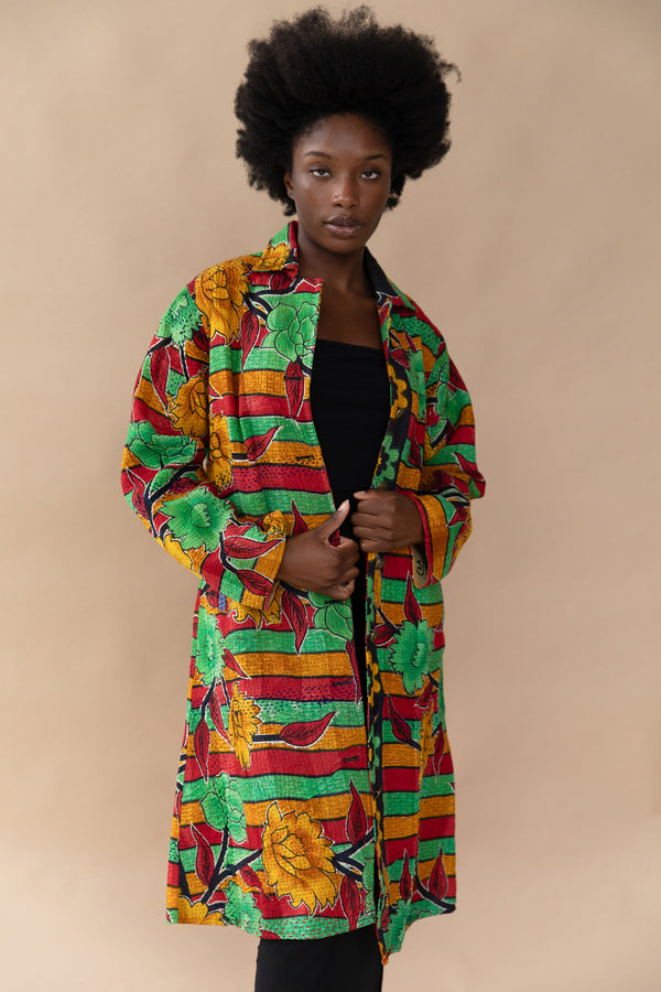 Leila Coat - The Vibrant Tapestry - L