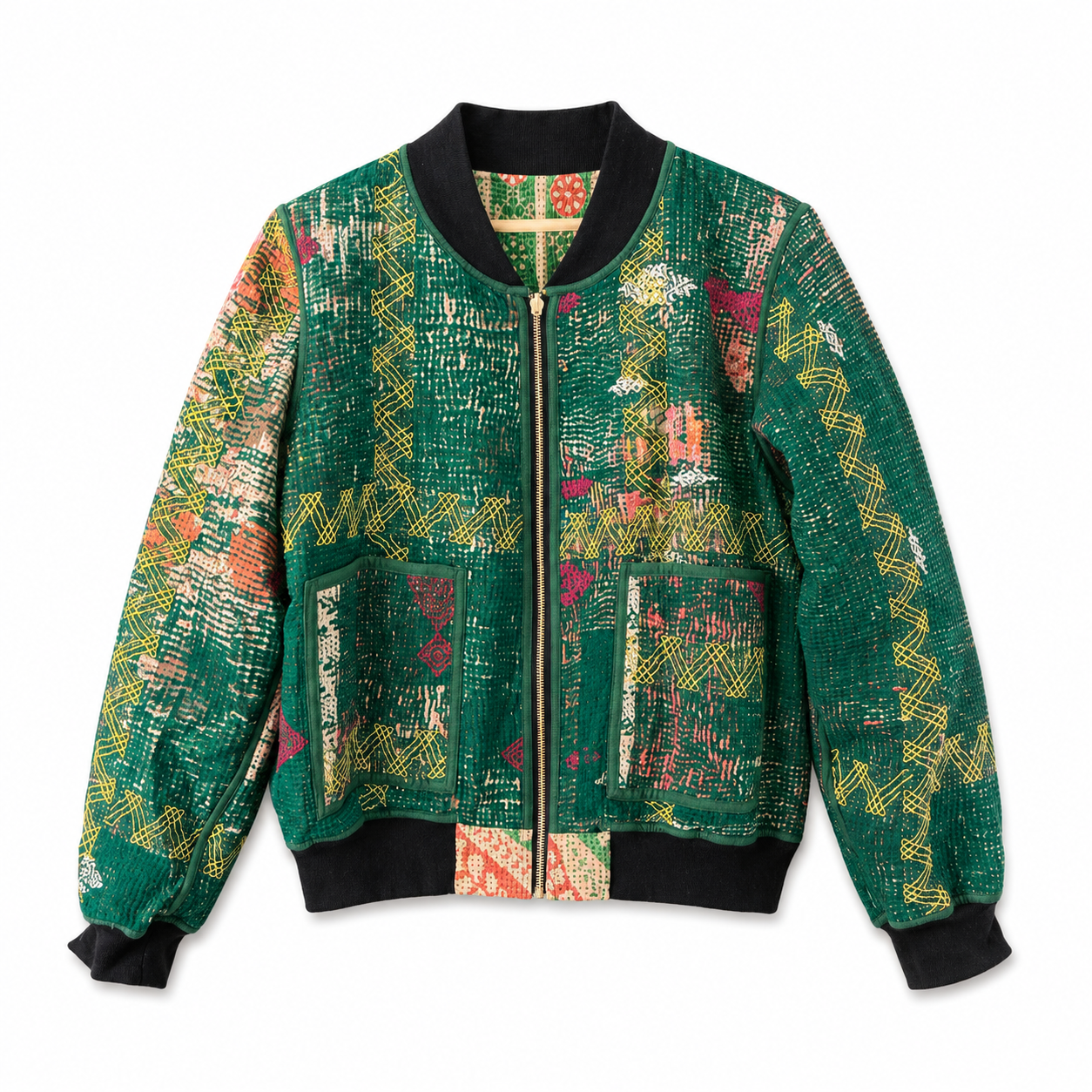 Yasmin Reversible Kantha Bomber - L