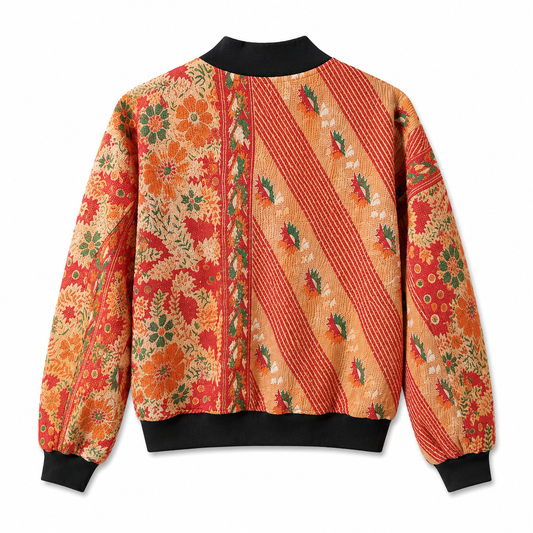 Rubana Reversible Kantha Bomber - XXL