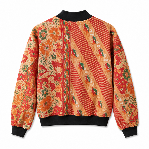 Rubana Reversible Kantha Bomber - XXL