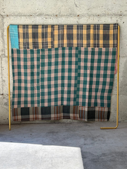 Indigo Garden Vintage Kantha Throw