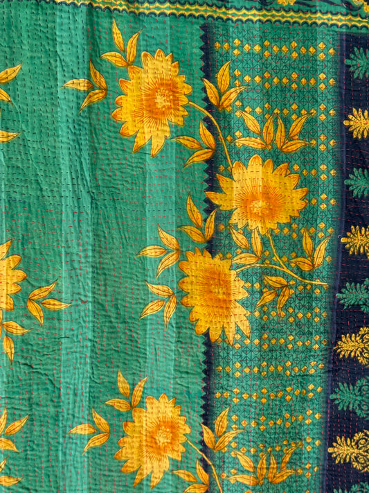 Spice Trail Vintage Kantha Throw