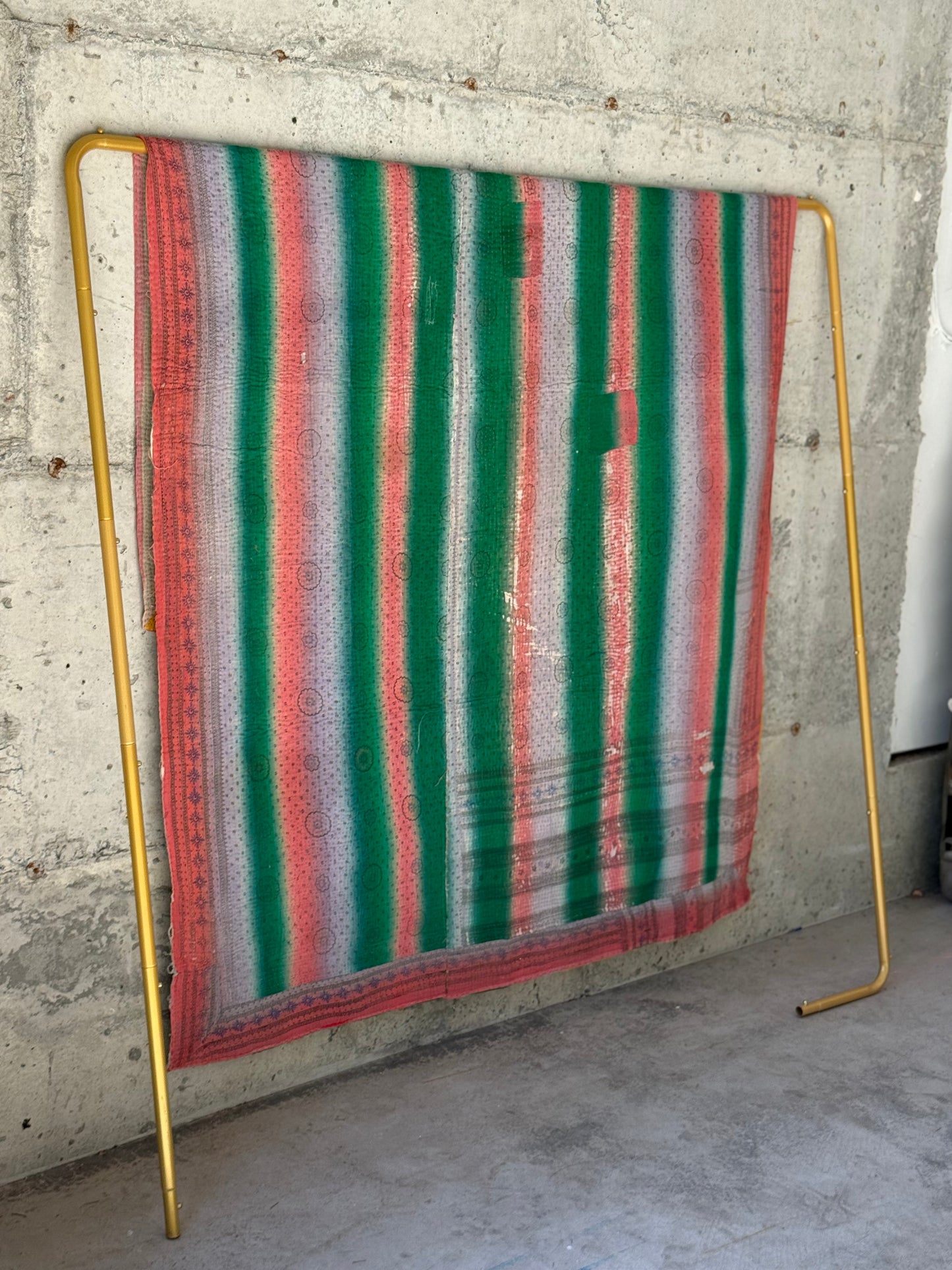 Marigold Path Vintage Kantha Throw