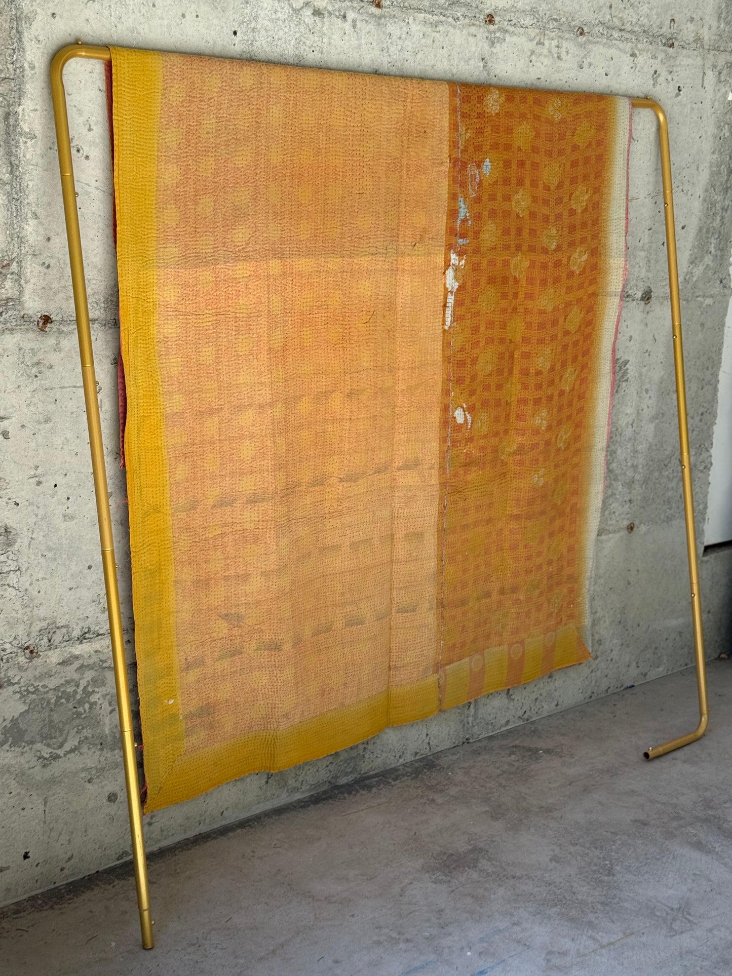 Marigold Path Vintage Kantha Throw