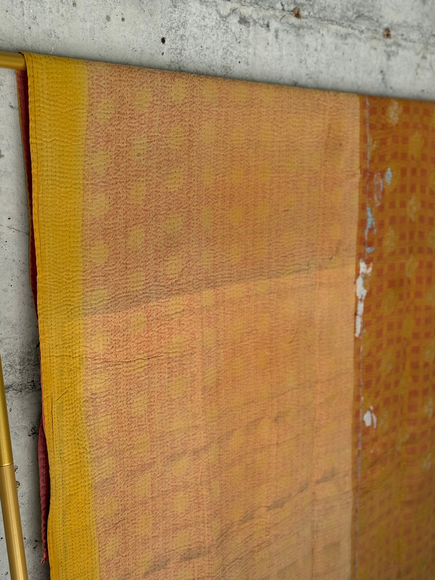 Marigold Path Vintage Kantha Throw
