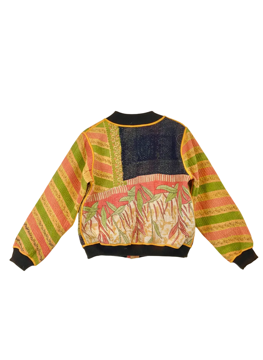 Sophia Reversible Kantha Bomber - New Chapter - L