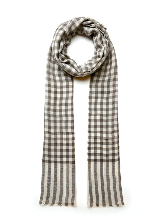 Cashmere Scarf - Hazel Squares