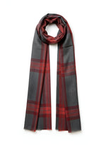 Cashmere Scarf - Grey Tartan 1