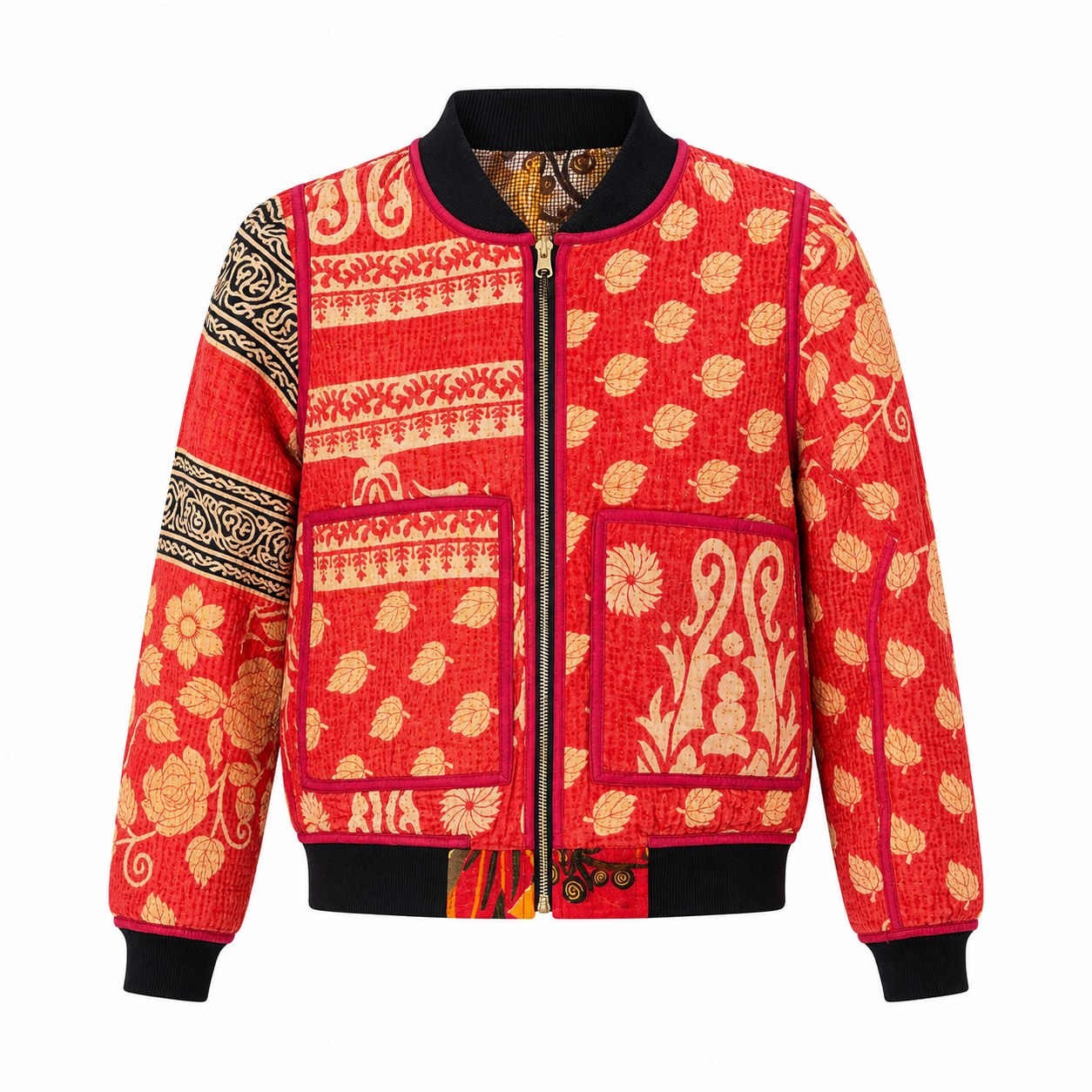 Maleka Reversible Kantha Bomber - XS