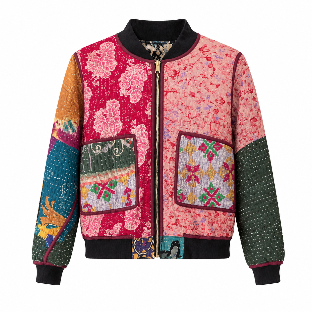 Munira Reversible Kantha Bomber - M