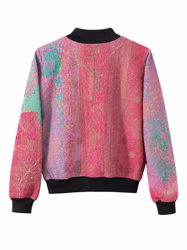Lubna Reversible Kantha Bomber - M