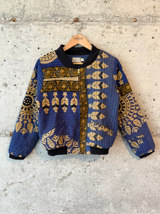 Nadia Kantha Bomber Jacket – Midnight Garden